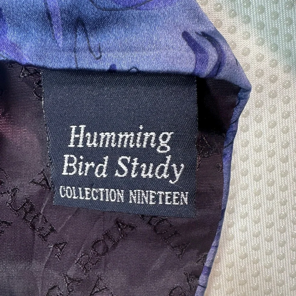 J. Garcia Humming Bird Study Collection‎ Nineteen Silk Tie Blue Purple Abstract